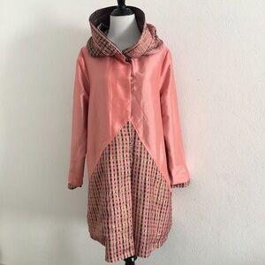 Lindi Reversible Womens Jacket Hooded size Small Pink Gray